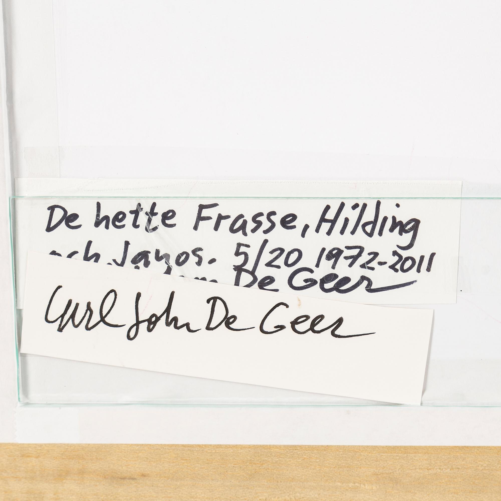 CARL JOHAN DE GEER, photograph signed and numbered 5/20 and dated 2011 on the back of the frame.