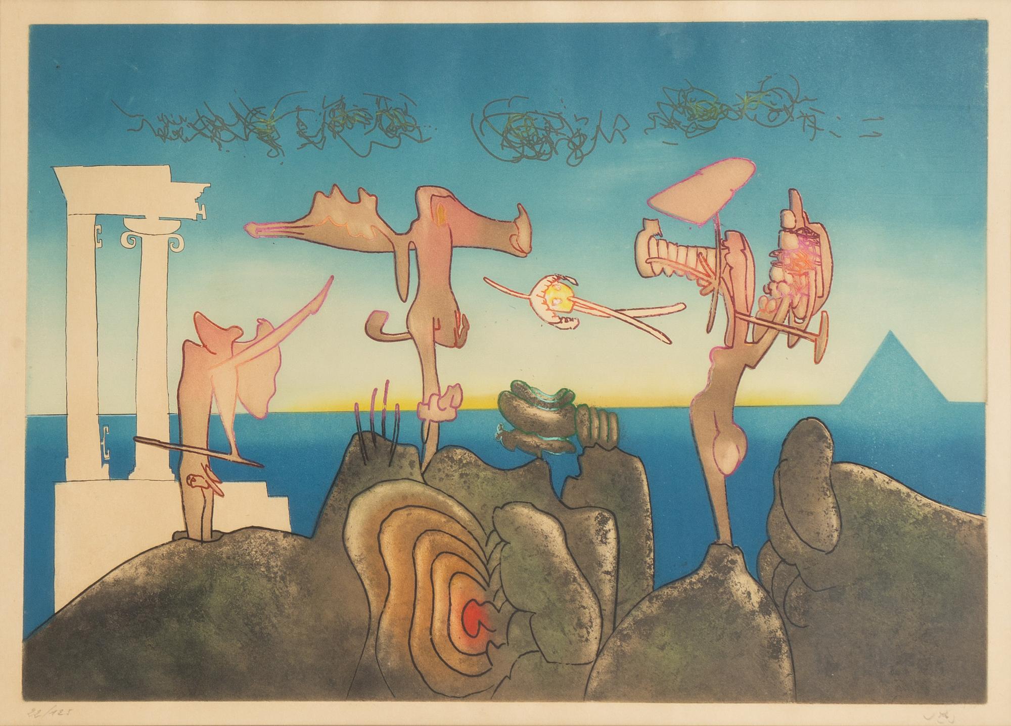 Roberto Matta, utan titel, ur "L'arc, obscure des heures".