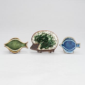 Gunvor Olin-Grönqvist, six ceramic wall decorations, all signed, for Arabia, Finland.