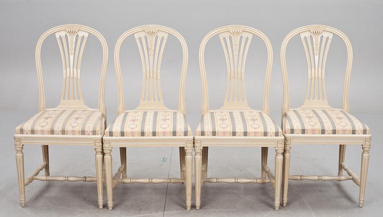 STOLAR, 4 st. Gustaviansk stil. 1900-talets slut.