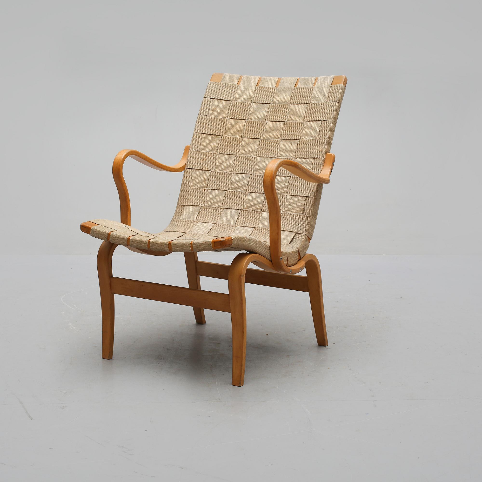 FÅTÖLJ, "Eva", Bruno Mathsson, DUX, 1900-talets andra hälft.