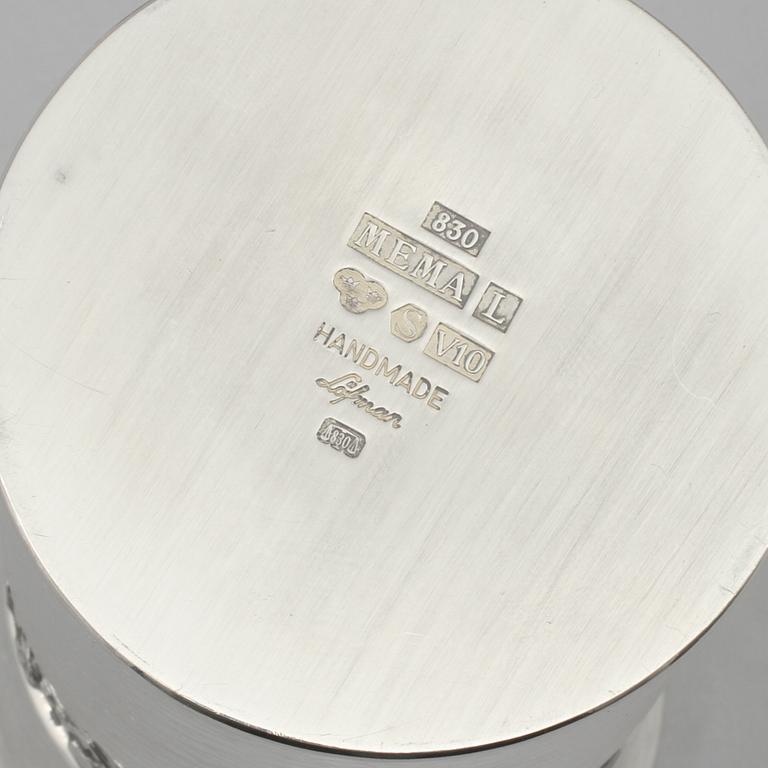 PARTI SILVER, 3 delar, bl a Löfman, Mema, 1995. Vikt 625 gram.