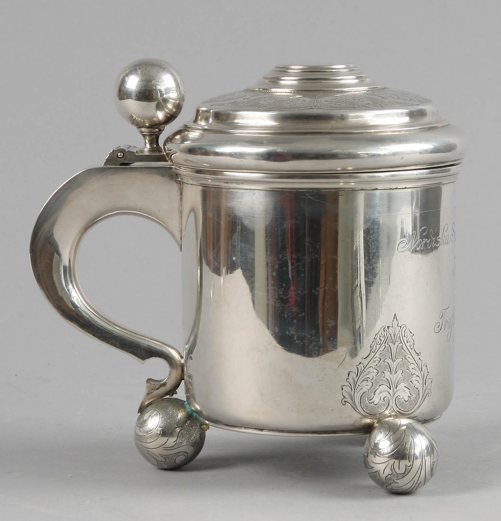 STOP, silver, barockstil. K Anderson. Stockholm 1900. Ca 340 gr.