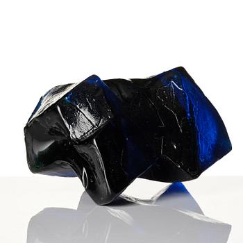 Edvin Öhrström, sculpture, cast glass, Lindshammar Glassworks, signed and dated 1965.