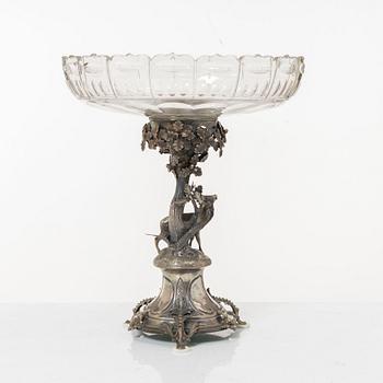 Essay bowl, silver and glass, circa 1900.