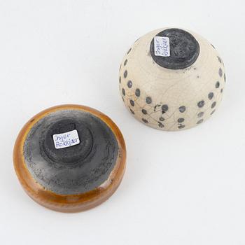 Inger Rokkjaer, skålar, 2 st, Danmark, omkring 2000.