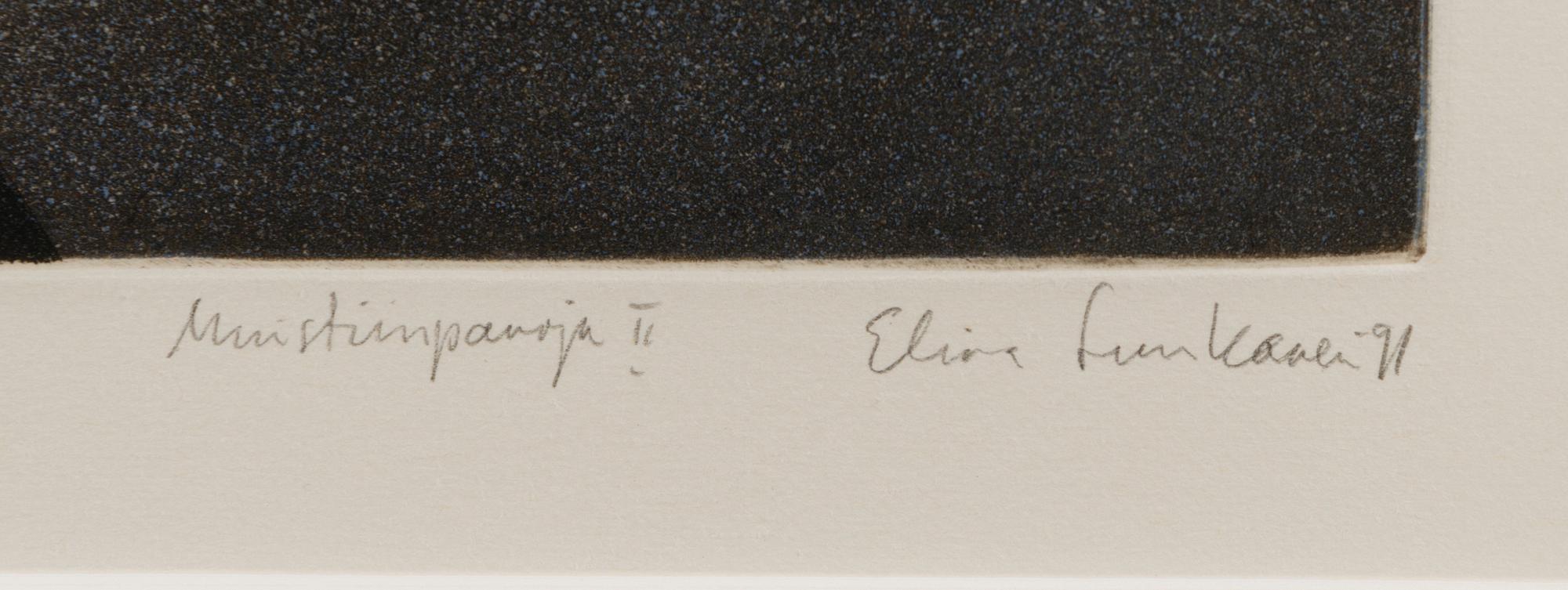 ELINA LUUKANEN, etching, signed and dated -91, numbered 11/60.