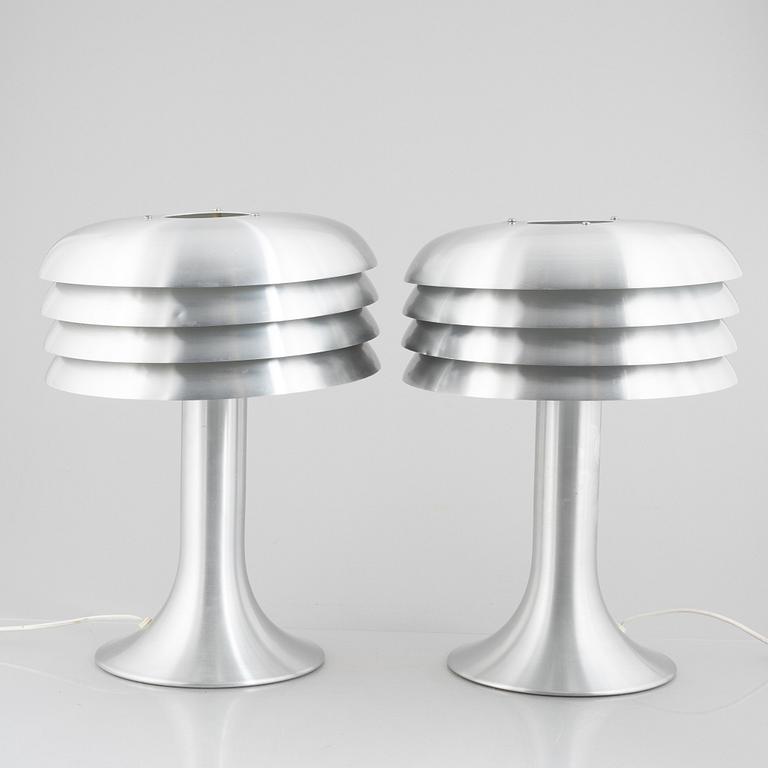 Hans-Agne Jakobsson, a pair of model BN-26 table lamps, Markaryd, Sweden, end of the 20th century.