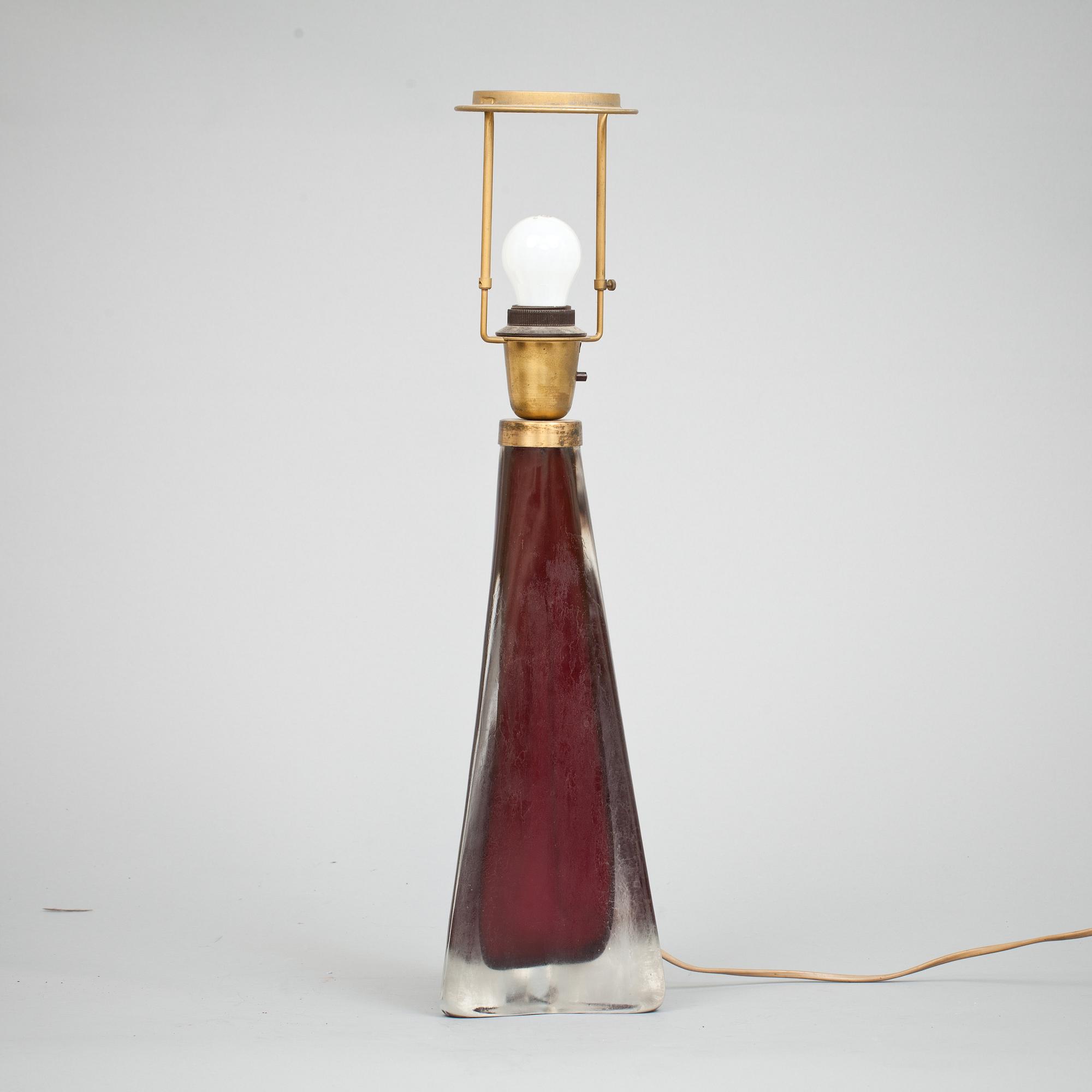 BORDSLAMPA, Carl Fagerlund, Orrefors.