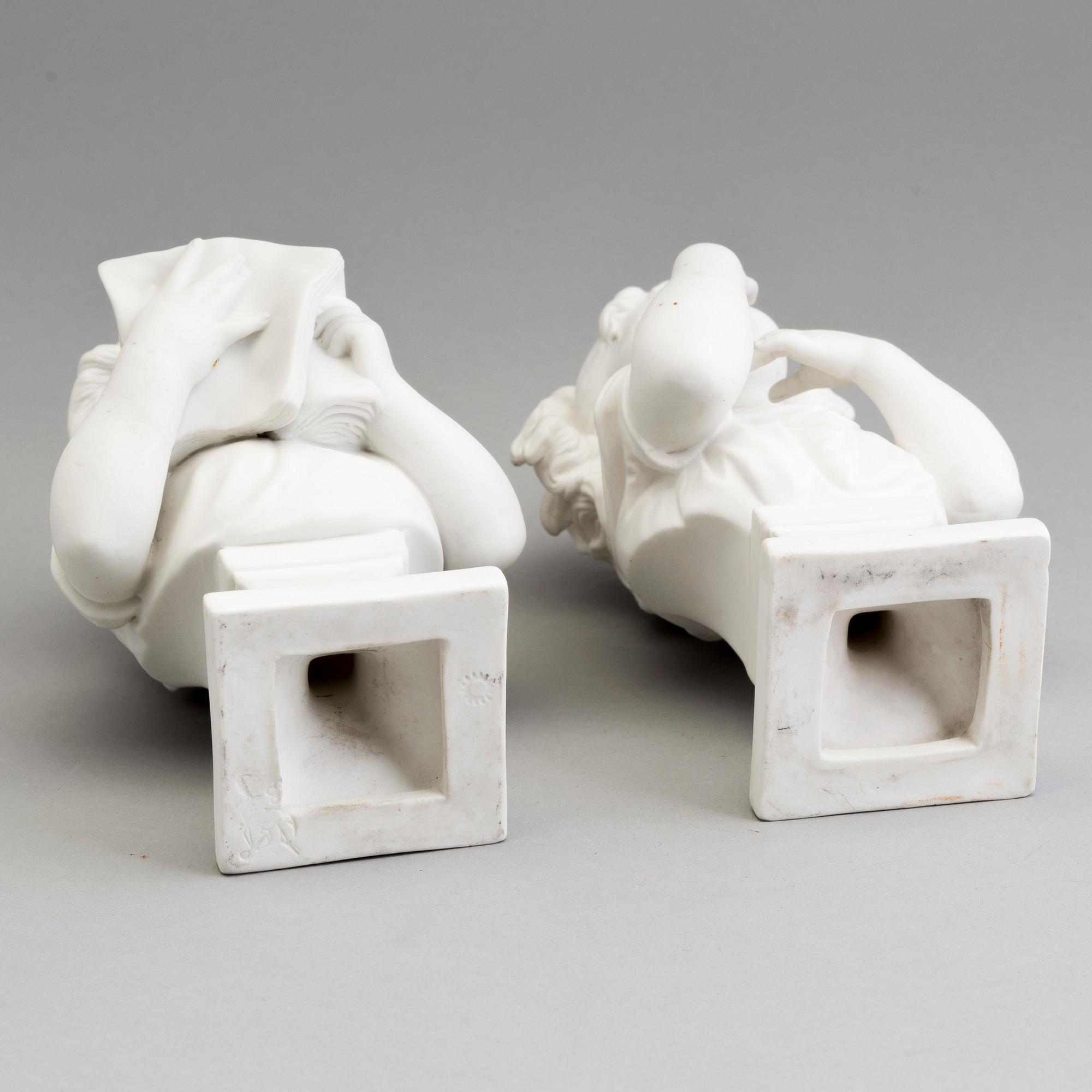A PAIR OF PARIAN BUSTS, Gustafsberg ca 1900.