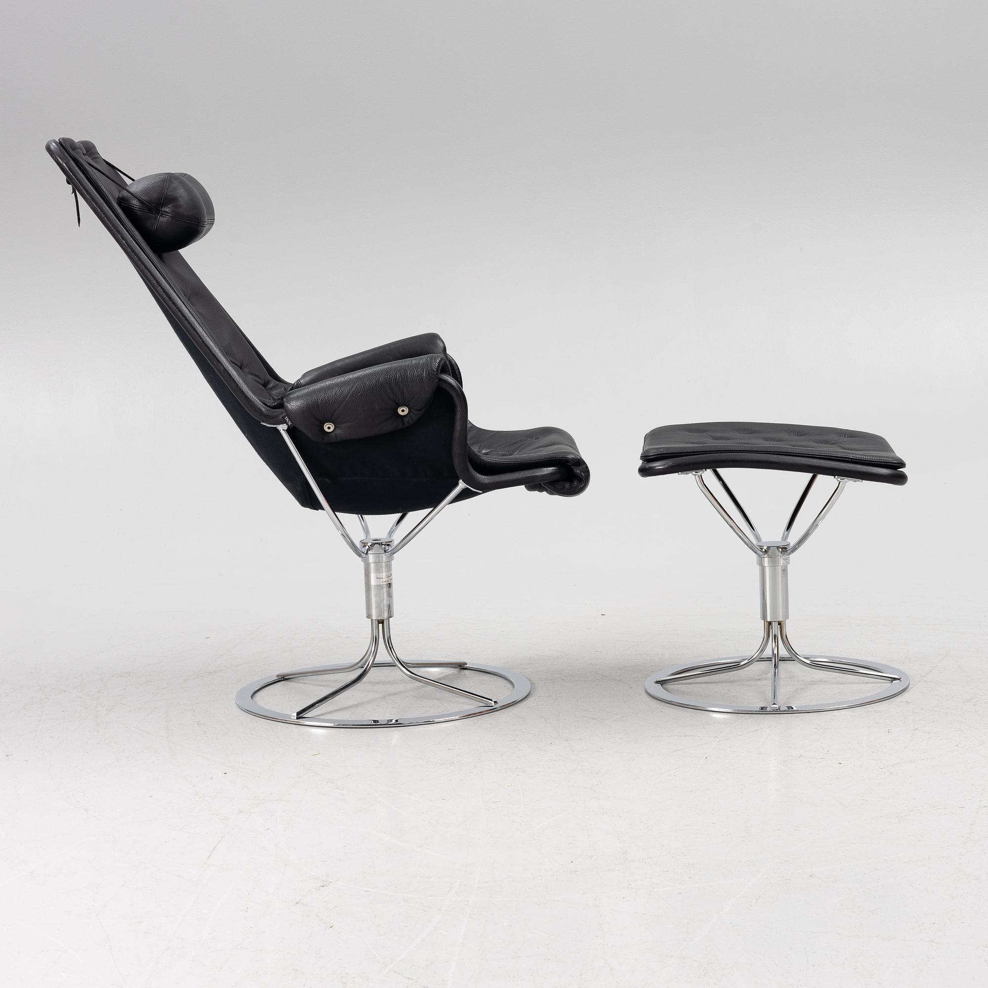 Bruno Mathsson, fåtölj med fotpall, "Jetson", Dux och Bruno Mathsson International, 2000-tal.