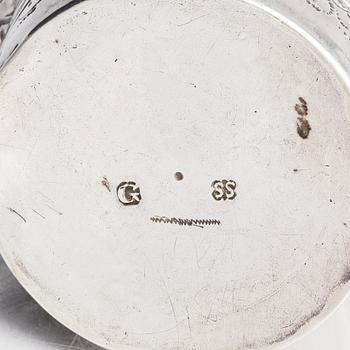 A German 17th century silver beaker, unidentified makers mark.