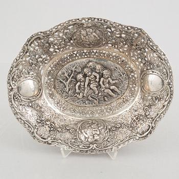 Three silver baskets, including J.L.Hultman, Stockholm, Sweden, 1952.