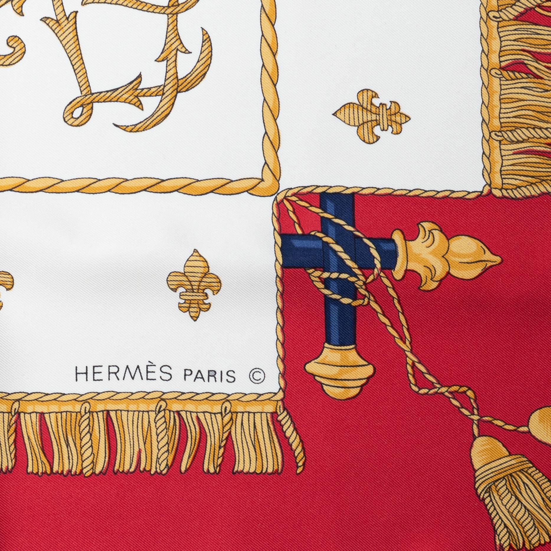 Hermès, scarf, "Vue du Carosse de la Galère La Réale".