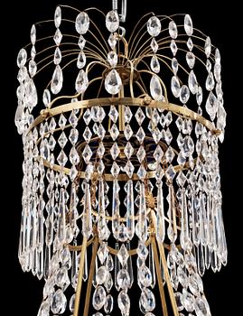 A late Gustavian early 18th century seven-light chandelier in the manner of C. H. Brolin.