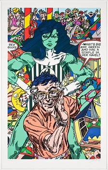 アート・デザイン・音楽 ERRO  Gudmundur Erro Glitch Psychedelic Photo Noise Background Old Tv Screen