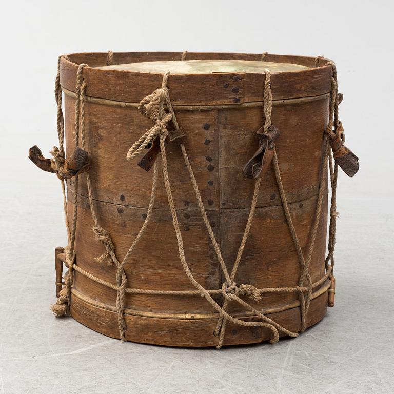 A SWEDISH VILLAGE DRUM, 18TH CENTURY.