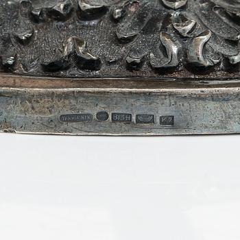 A South East Asian footed centre-piece silver bowl, Finnish control marks Tarkiainen 1963.