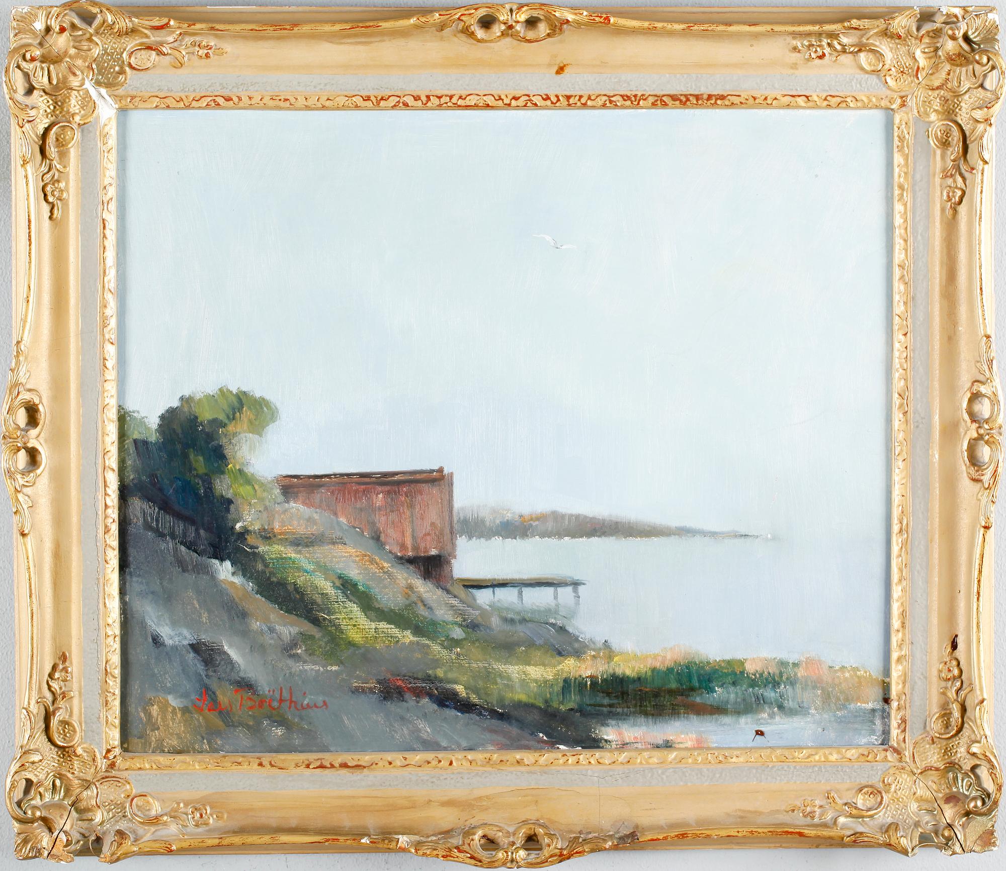 LARS BOËTHIUS, olja på pannå, signerad.