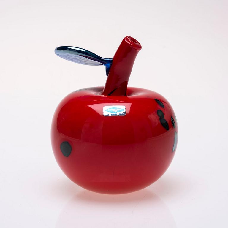 ÄPPLE, glas, signerad O. Toikka, Nuutajärvi.