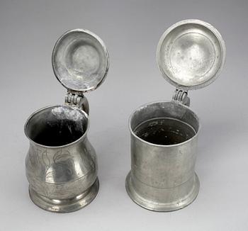 STOP, 2 st, Adolf Helledaij, Jönköping, verksam 1782-1801 samt Nils Abraham Santesson, Stockholm, 1856.