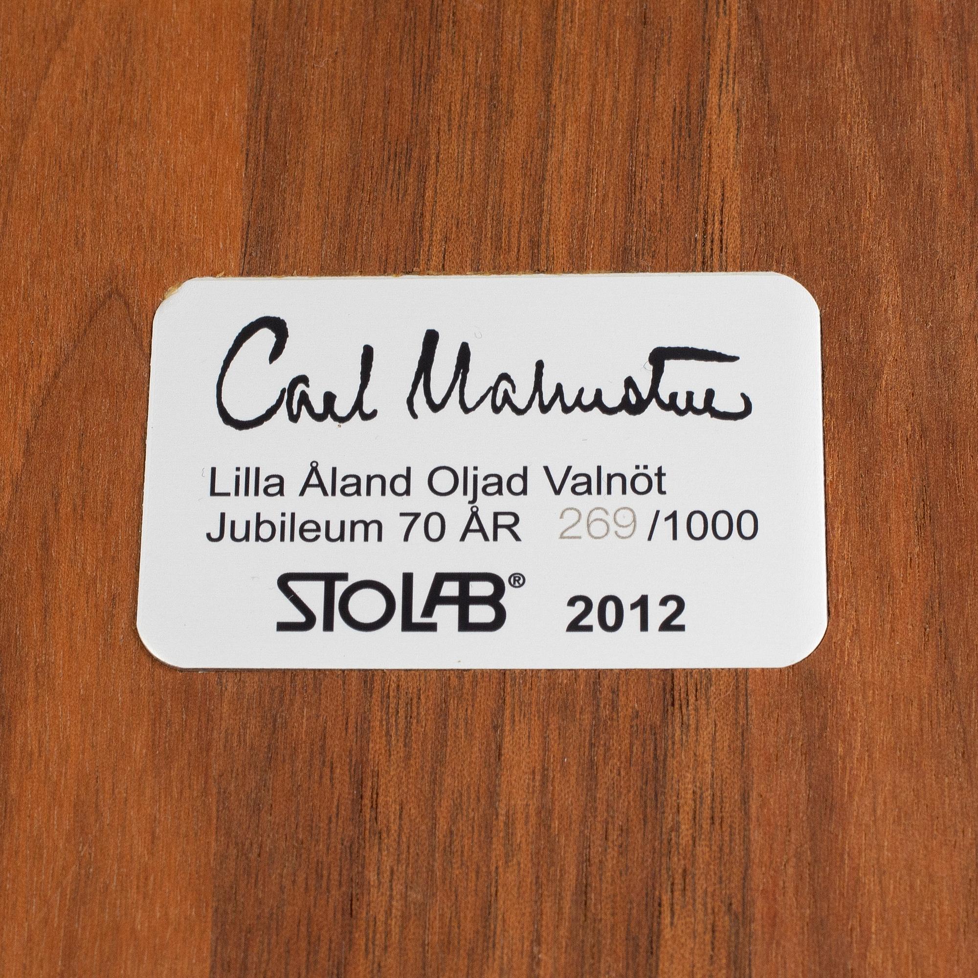 Six chairs by Carl Malmsten, limited edition, for Stolab, 2012.