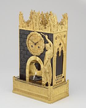 A Neo Gothic 19th century mantel clock.