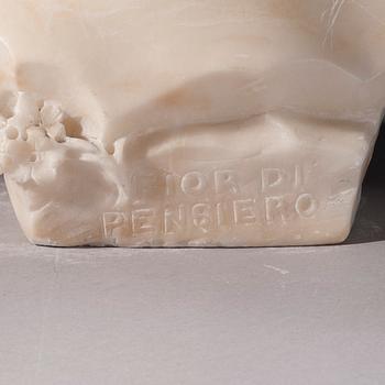 ANTONIO FRILLI, skulptur, marmor, signerad a tergo, tidigt 1900-tal.