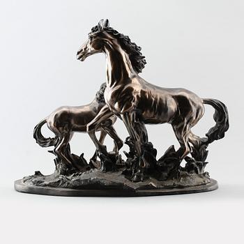 SKULPTUR, bronserad metall, 1900-talets andra hälft.
