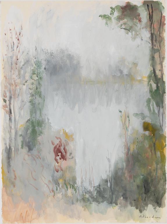 Ruben Heleander, gouache, signed.
