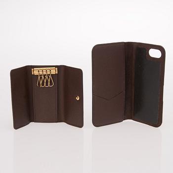 LOUIS VUITTON, iPhone FODRAL samt NYCKELFODRAL.