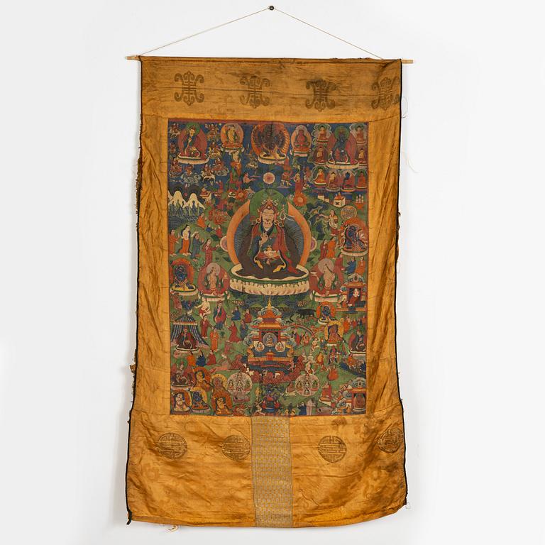 A Thangka of Padmasambhava, Tibet, 20th century.