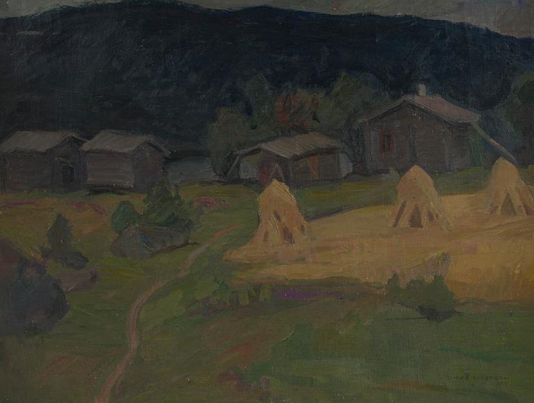 Wilho Sjöström, Cottage landscape.