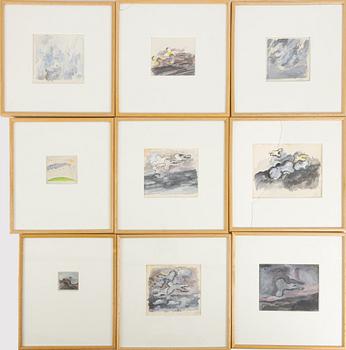 Sten Eklund, Landscape Studies, 9 pcs.