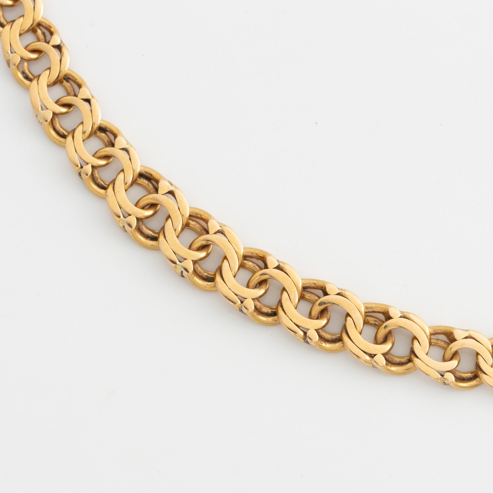Collier, 18K guld, doserad bismarckmodell,