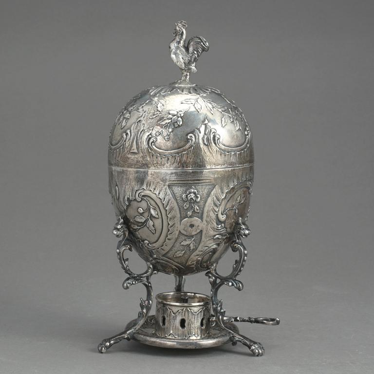 ÄGGVÄRMARE, silver, Augsburg, Tyskland, 1800-tal. 558 gram.