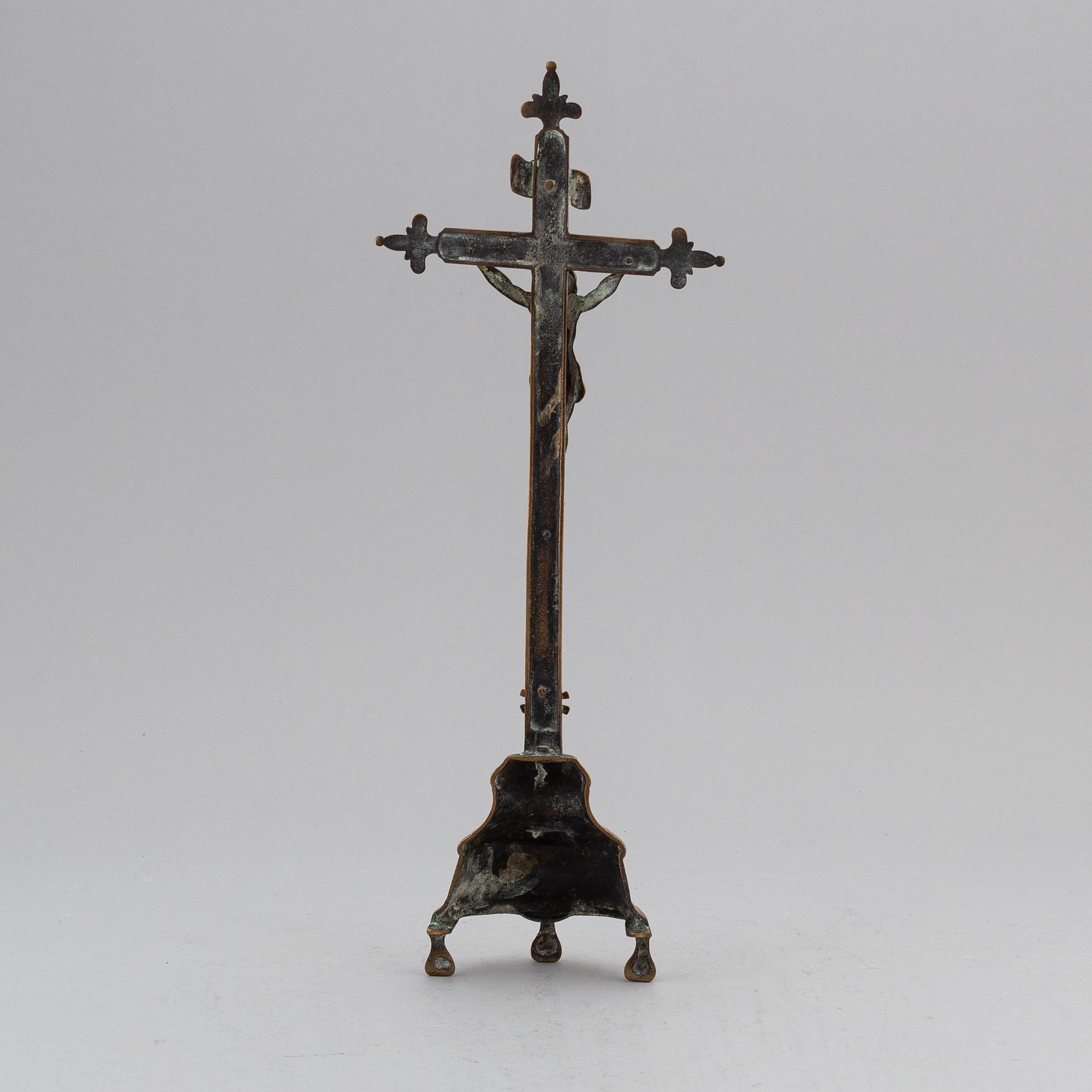 KRUCIFIX, brons, 1700-tal.