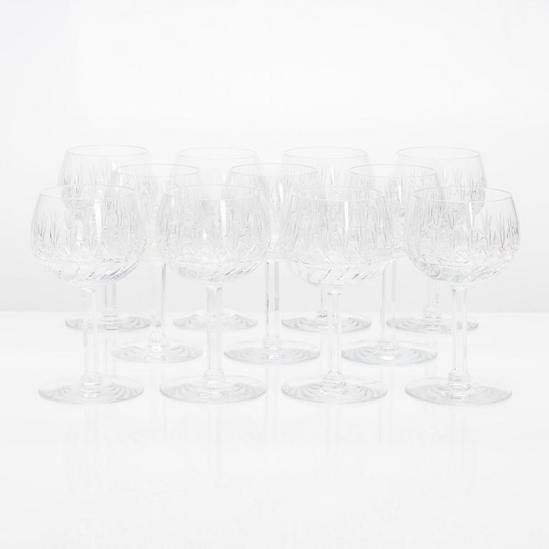 A 110-piece set of glassware from Riihimäen Lasi, Leo-, Yrjö and Aino series, mid- and latter half of the 20th century.