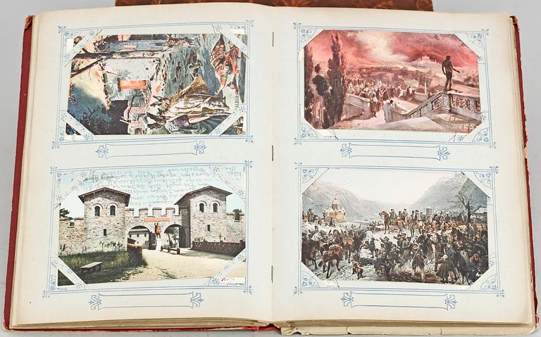 BREFKORTSALBUM 3 st MED VYKORT, tidigt 1900-tal till 1930-tal.