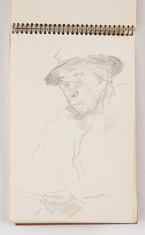 Lotte Laserstein, 10 små skissblock med teckningar.