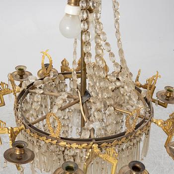 A chandelier, circa 1900.