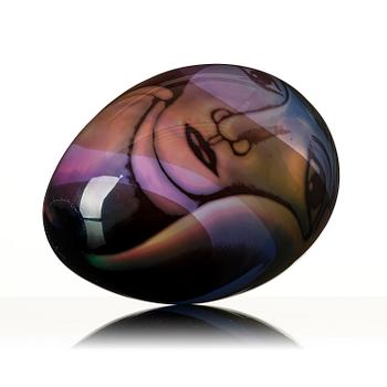 Eva Englund, a graal glass vase, Orrefors, 1986.