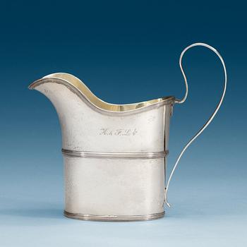 997. A Swedish early 19th century cream-jug, makers mark of Nils Limnelius, Stockholm 1810.