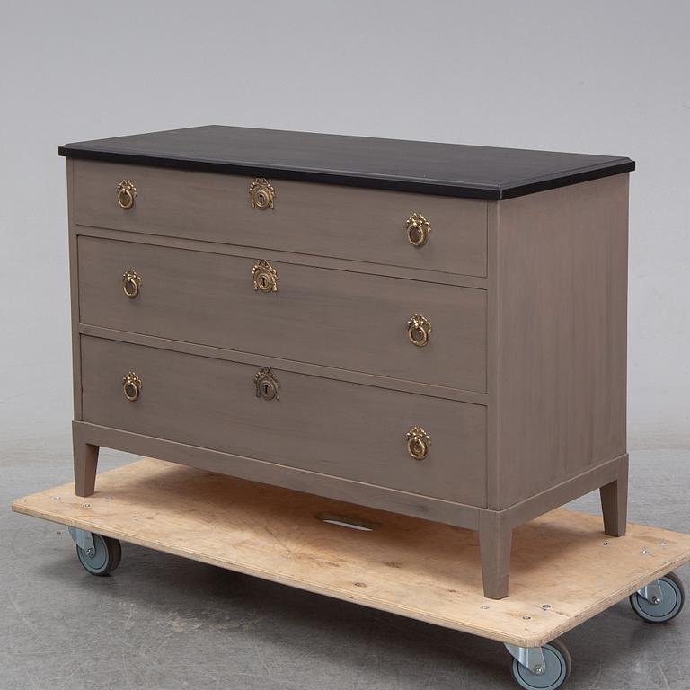 A painted chest of drawers, second half of the 20th Century.