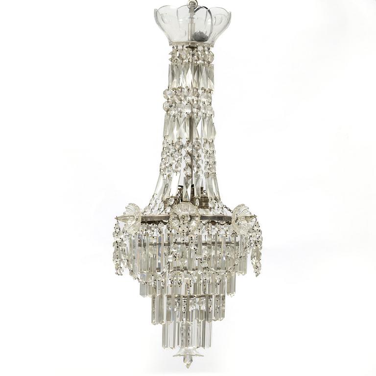 Chandelier, Oscarian, early 20th century.