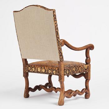 A Baroque armchair, circa 1700.