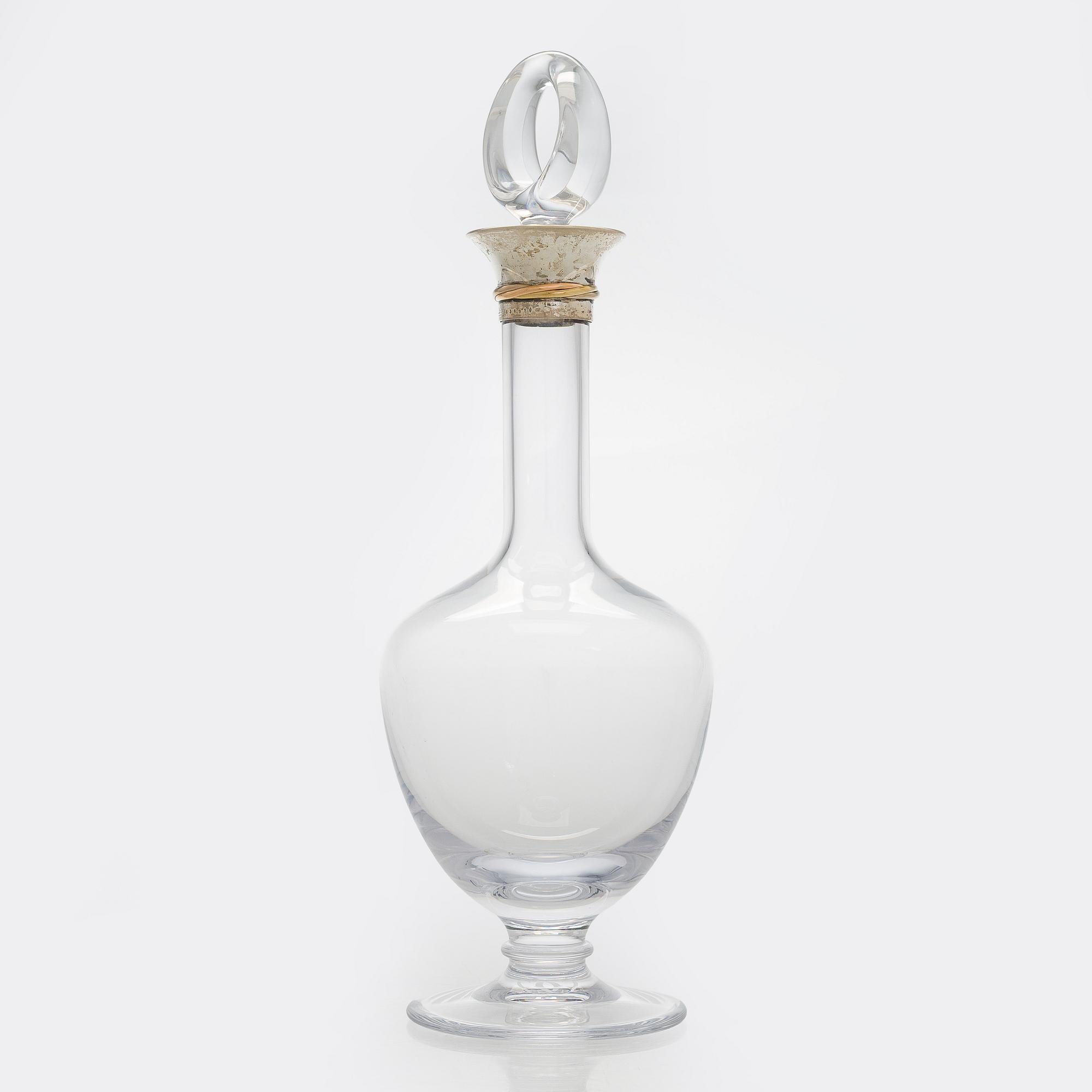 Cartier, A late 20th century wine carafe, France.