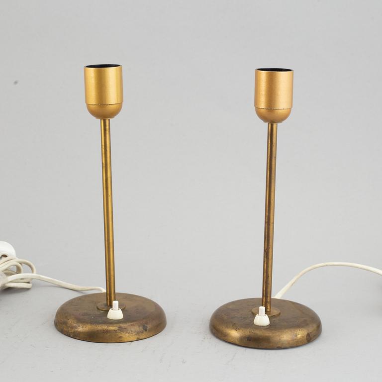 Bordslampor, ett par, Böhlmarks, 1900-talets mitt.