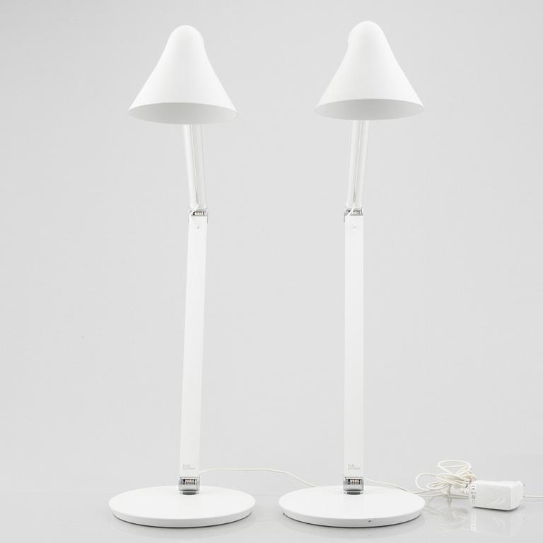 Table lamps, a pair, model "NJP Table", Louis Poulsen, Denmark.