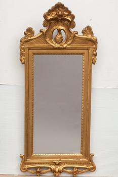 SPEGEL, gustaviansk, signerad, Stockholms hallstämpel 1777.